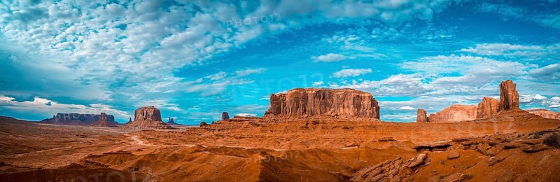 Panoramic view from John Ford's Point lookout in Monument Valley. Utah. USA