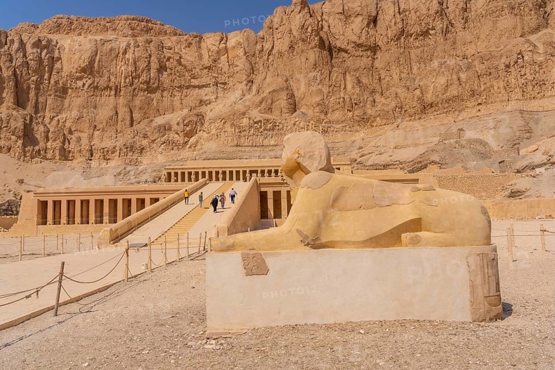 Sculpture at the Mortuary Temple of Hatshepsut in Luxor