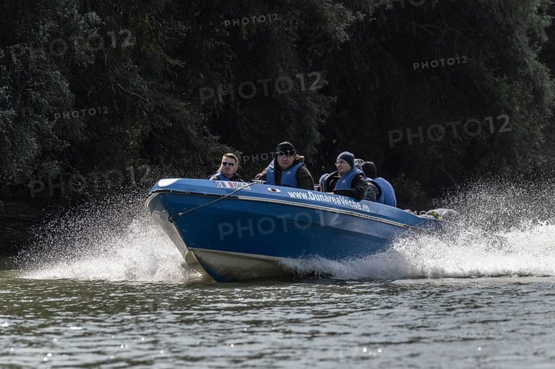 Speedboat in the Danube Delta