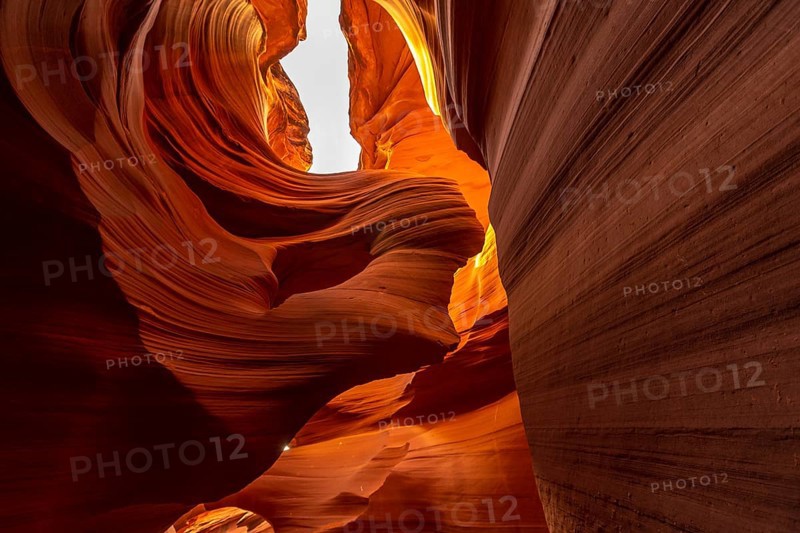 The stone veil of woman in Lower Antelope Arizona. United States