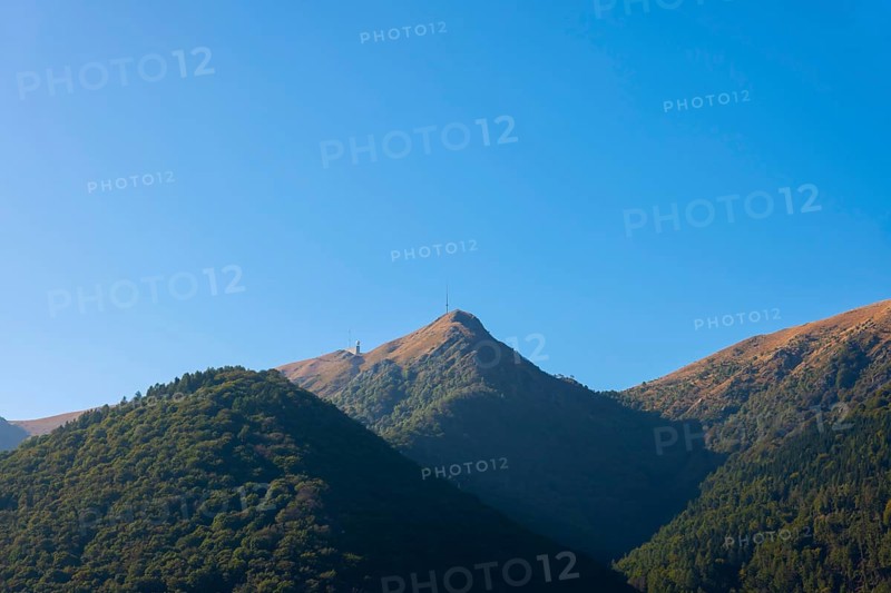 Meteorology Station on Mountain Peak Lema in a Sunny Summer Day in Malcantone