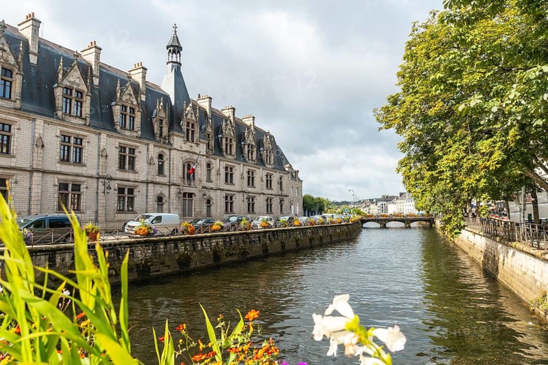 Rio Odet in the medieval town of Quimper in the department of Finisterre. French Brittany