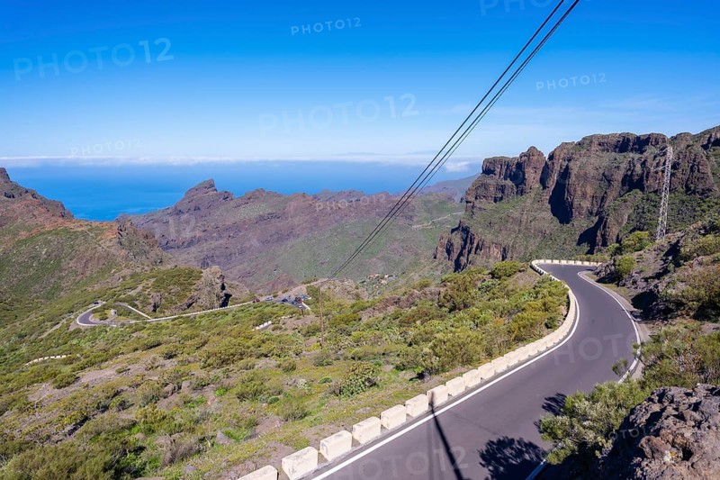 Roads on the cliffs of the mountain municipality of Masca in the north of Tenerife