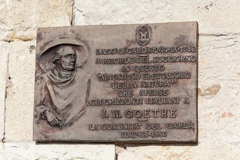 Commemorative plaques to Johann Wolfgang Goethe