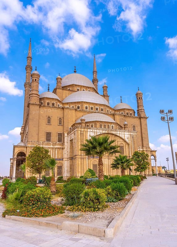 The impressive Alabaster Mosque in the city of Cairo
