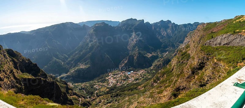 Panoramic view of Curral das Freiras from the Miradouro do Paredao viewpoint
