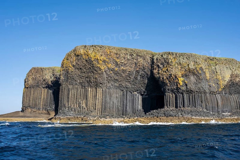 The uninhabited rocky island of Staffa with its striking basalt columns and Fingal's Cave is a tourist attraction and is part of the Inner Hebrides