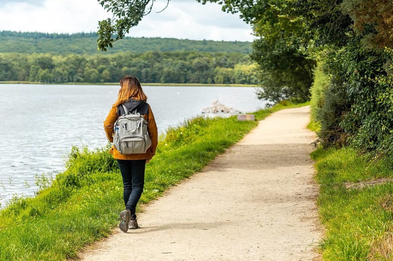 As a youngster on the Lake of Paimpont trail in the Broceliande forest