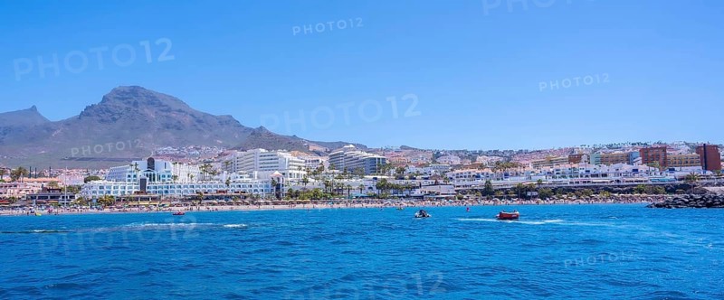 Panoramic view of the Costa de Adeje in the south of Tenerife