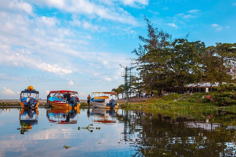 The town of La Ceiba in the Caribbean Sea. Honduras