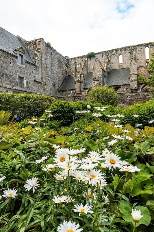 Gardens inside the Abbaye de Beauport in the village of Paimpol