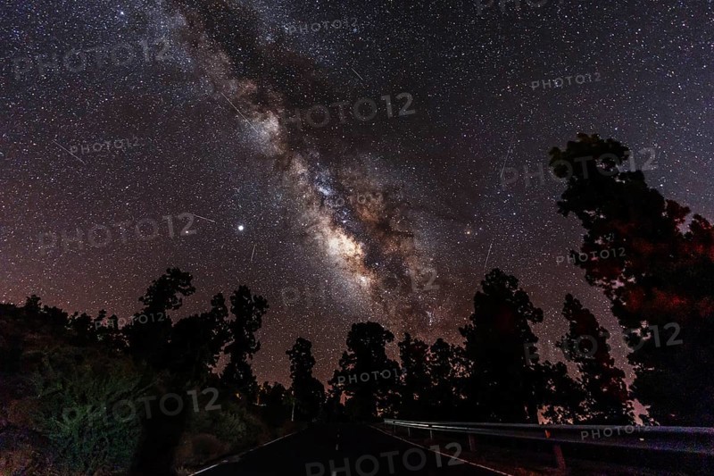 One of the best Milky Ways in the world in the Caldera de Taburiente near Roque de los Muchahos on the island of La Palma