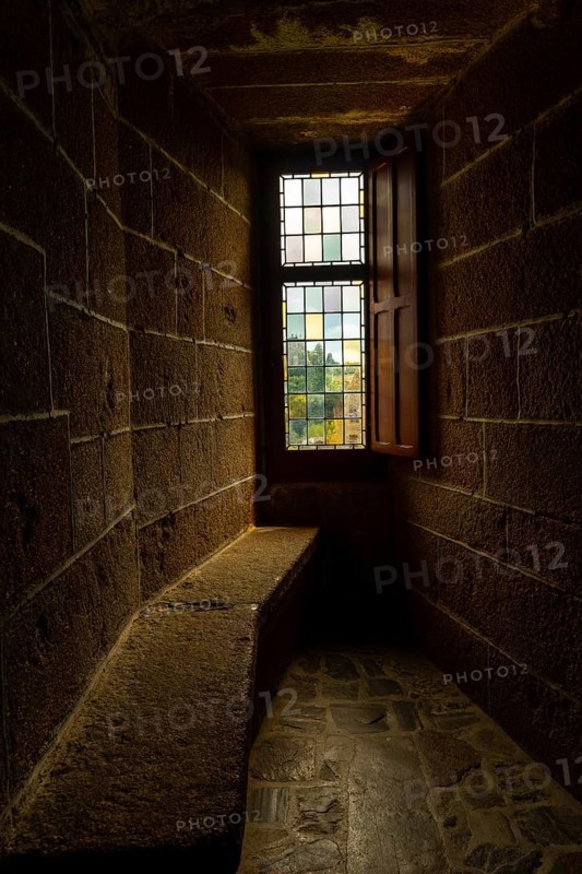 Interior of the tower of the castle of Fougeres. Brittany region