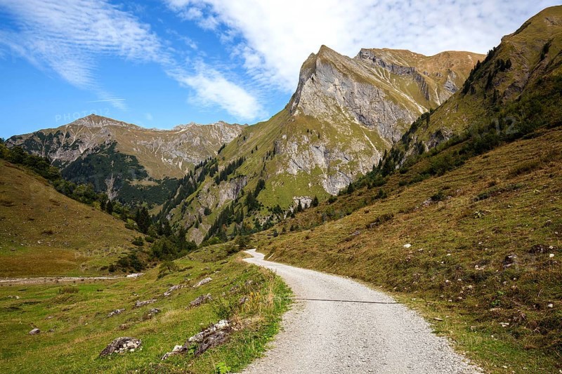 View from the path Kaeser Alpe to Himmelhorn