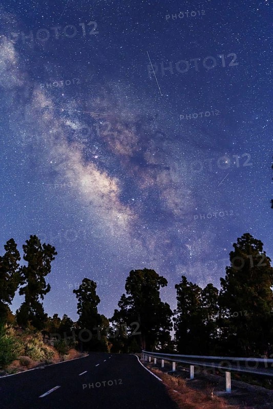 One of the best Milky Ways in the world in the Caldera de Taburiente near Roque de los Muchahos on the island of La Palma