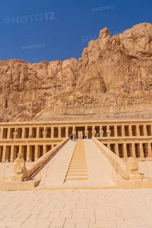 Lovely entrance to the Mortuary Temple of Hatshepsut in Luxor. Egypt