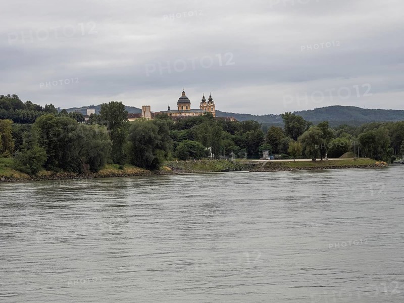 View over the Danube to Melk Abbey