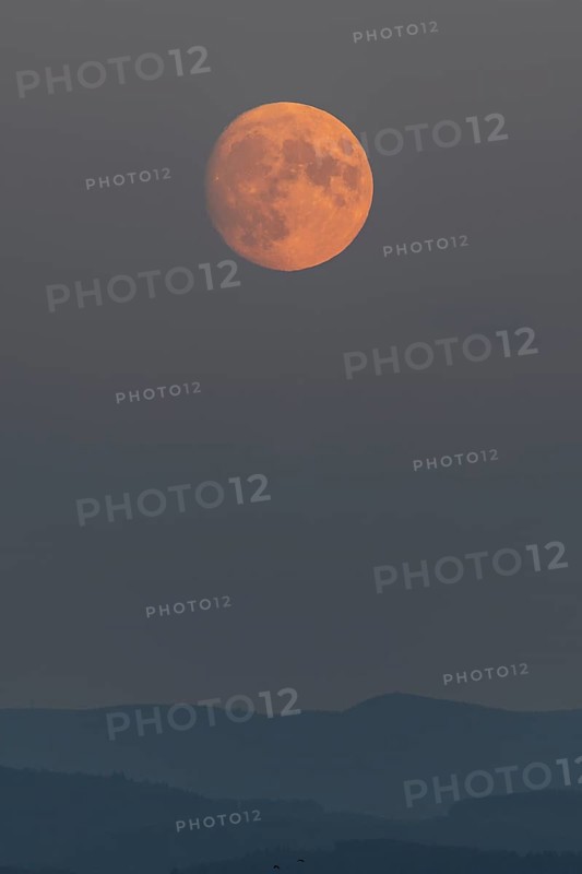 Moonrise over the mountains. Emmendingen
