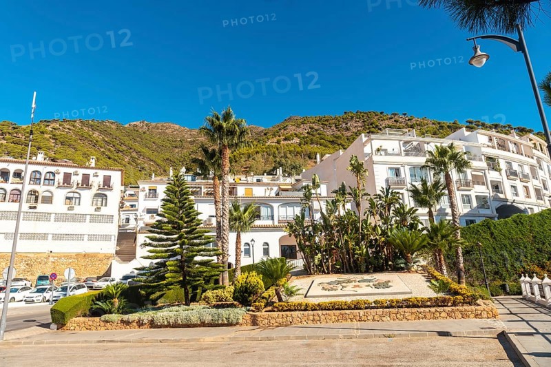 White houses in the municipality of Mijas in Malaga. Andalusia