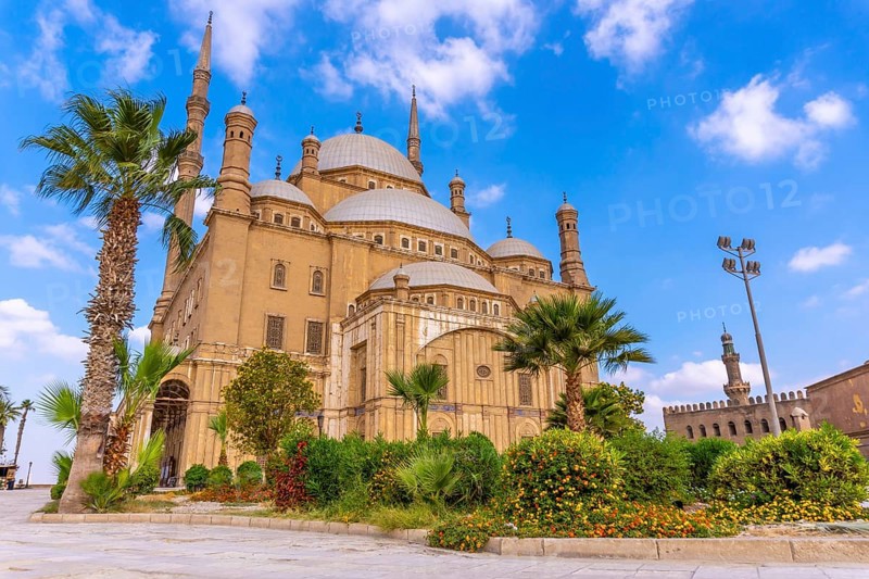 The impressive Alabaster Mosque in the city of Cairo