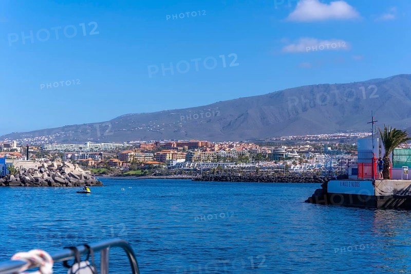 Views from the marina of the Costa de Adeje in the south of Tenerife