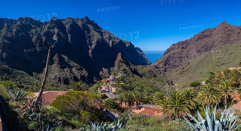 Panoramic in the mountain municipality of Masca in the north of Tenerife