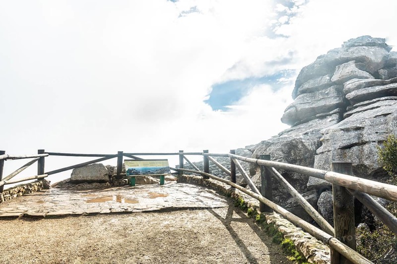 Fog on the trail at the top of Torcal de Antequera