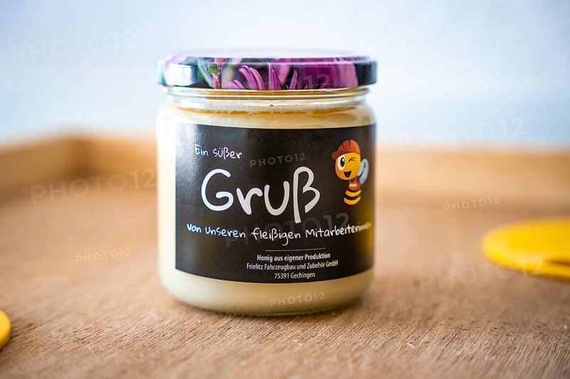 Honey jar with homemade honey