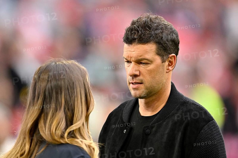 TV pundit Michael Ballack in conversation with DAZN sports presenter Laura Wontorra