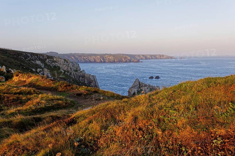 Morning atmosphere on the rocky coast of Pointe de Brezellec