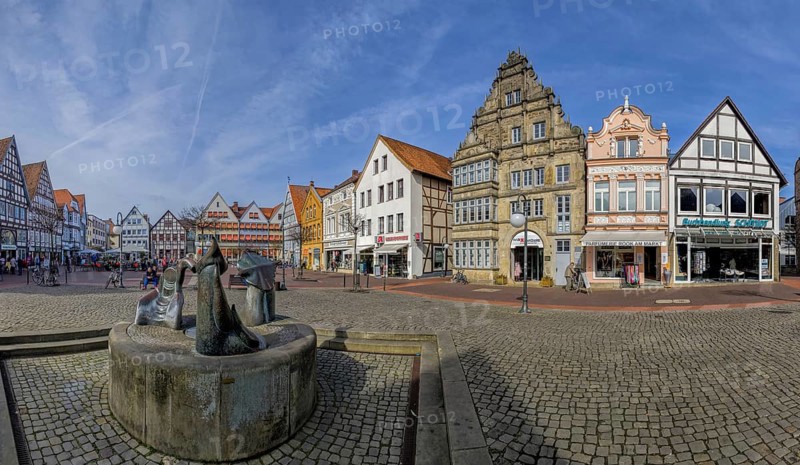 Marketplace Panorama Stadthagen Germany