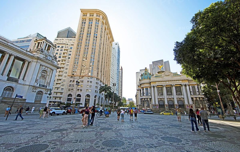 Theatro Municipal or Municipal Theatre at Praca Floriano or Cinelandia