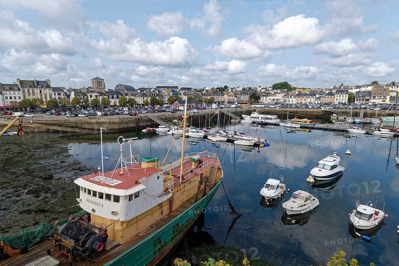 The inland port of Concarneau in Brittany. Finistere