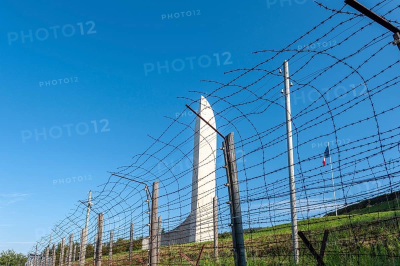 Barbed wire enclosure around the former concentration camp Natzweiler-Struthof