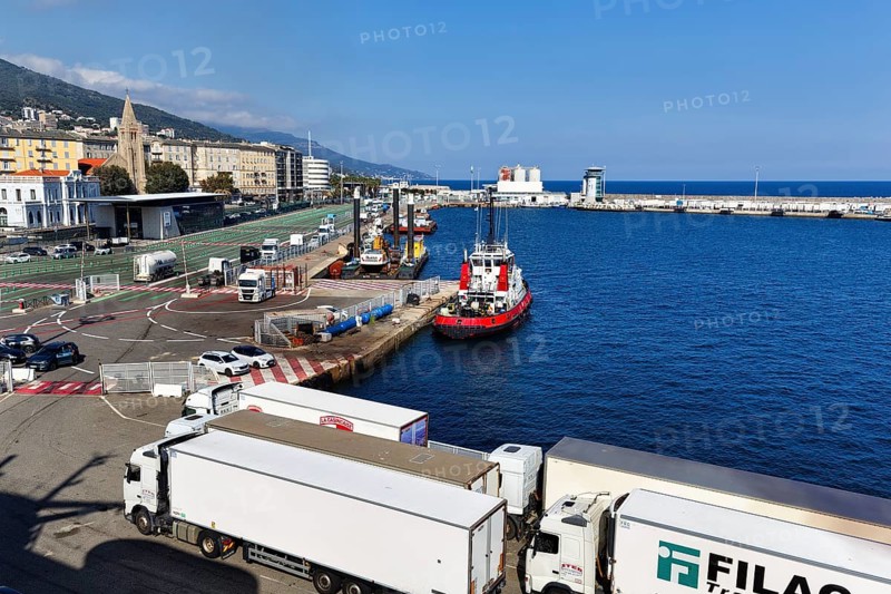 Truck in the ferry port of Bastia