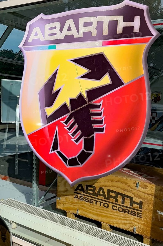 Logo of Italian car tuner automotive tuner brand manufacturer of Abarth with stylised scorpion today part of FIAT and Stellantis