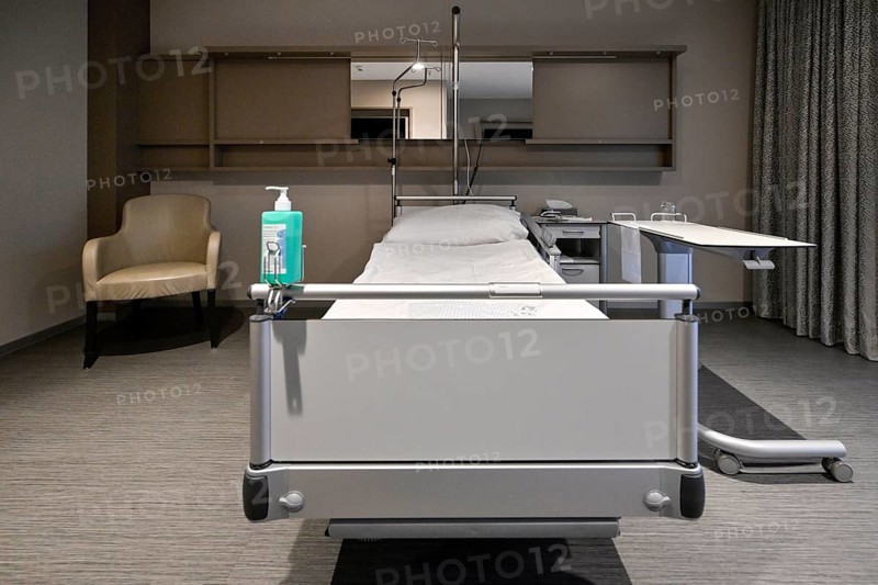 Private room hospital bed