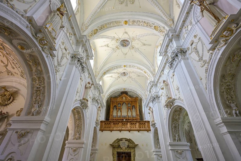 Organ in the baroque church of Marienberg Abbey