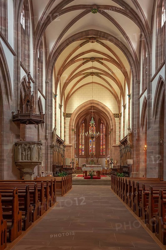 Nave of the Collegiate Church of Saint Florentinus today Parish Church of Saint John Baptista