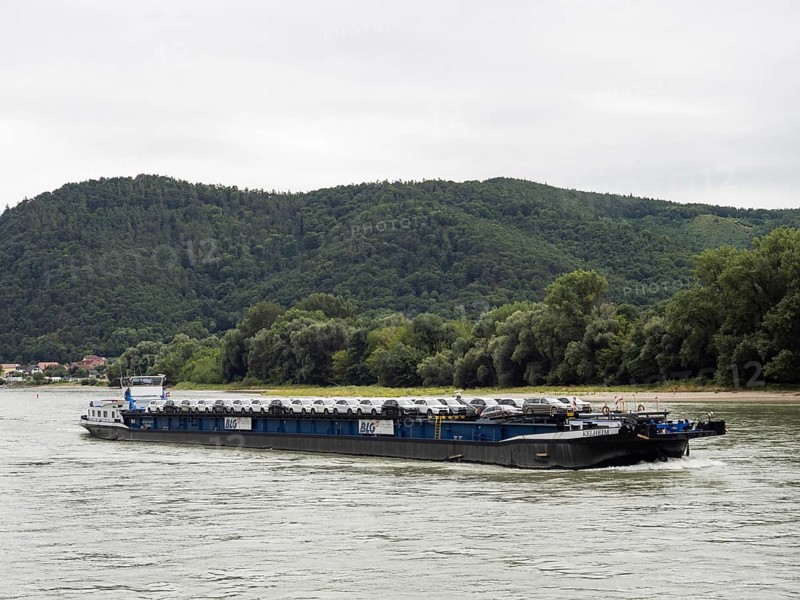 Cargo ship on the Danube