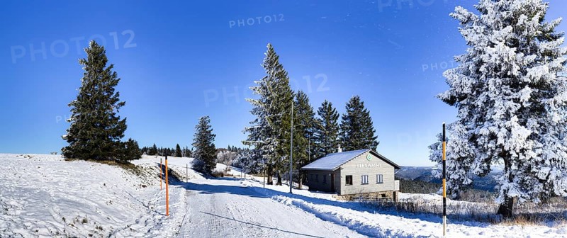 Mountain rescue in a winter landscape on the Kandel