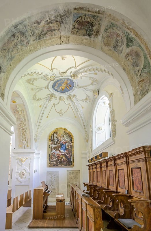 Old frescoes in the baroque church