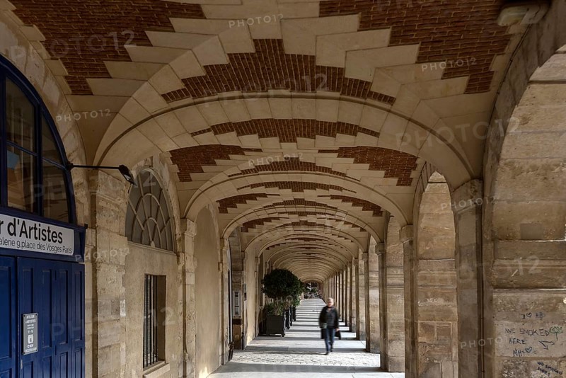 Historic arcade at Place des Vosges