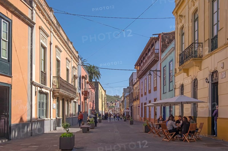 Alley with typical houses in the pedestrian zone
