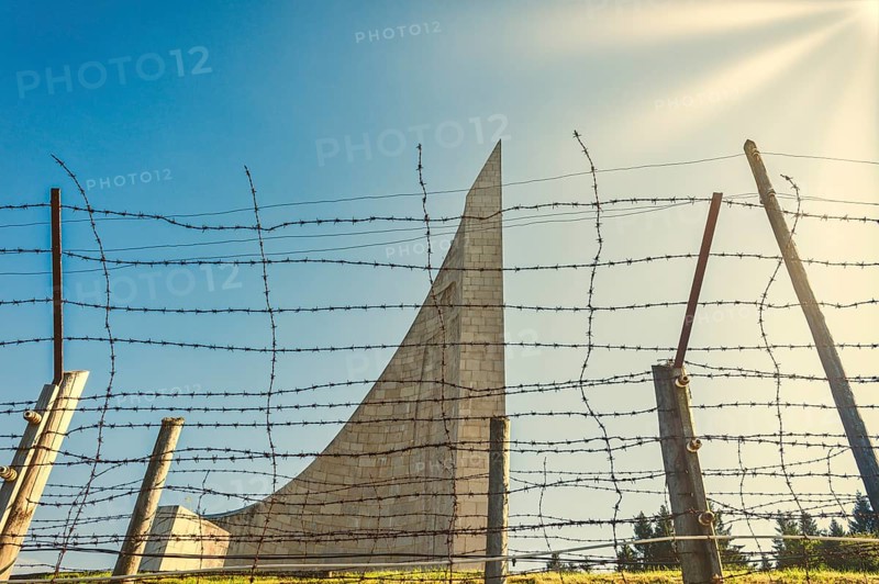 Barbed wire enclosure around the former concentration camp Natzweiler-Struthof
