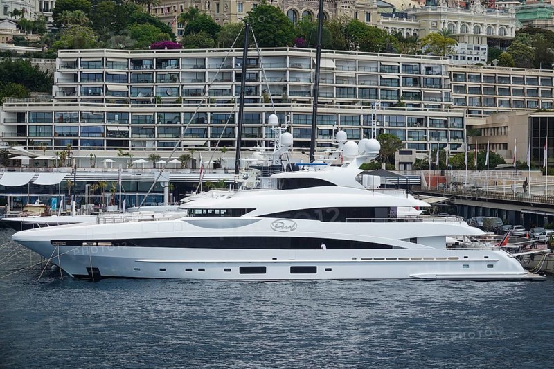 51-metre motor yacht Pearl in Port Hercule harbour