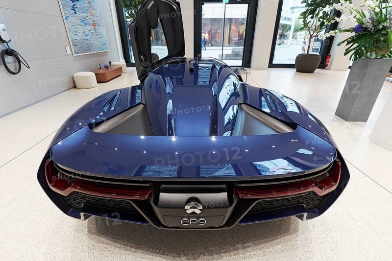 E- car Nio EP9 in the showroom