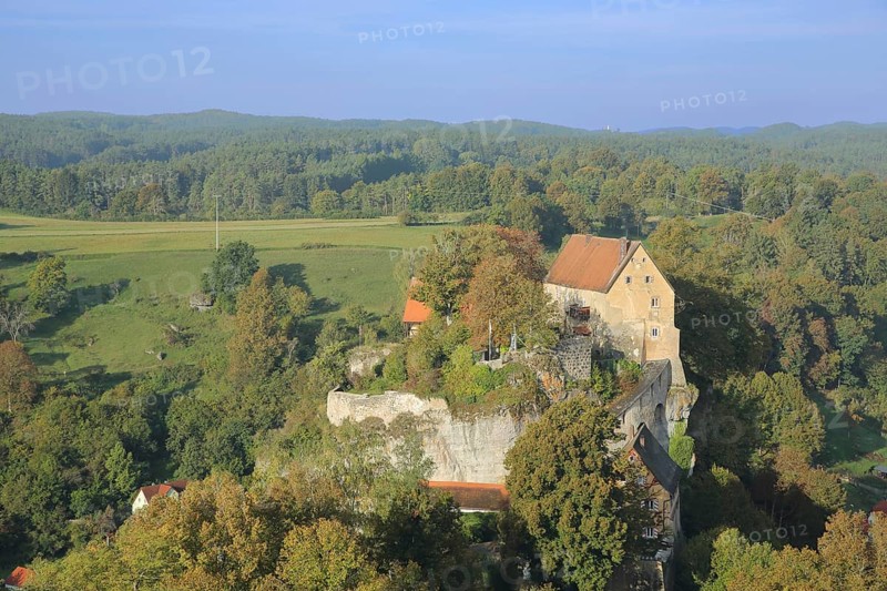 View of castle and landscape