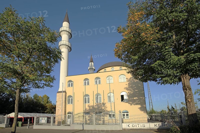 Islamic mosque with minarets
