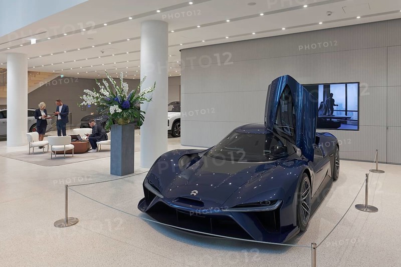E- car Nio EP9 in the showroom